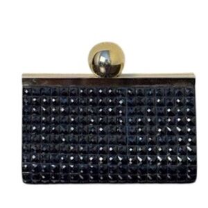 kate spade Black and Gold Studded Clutch